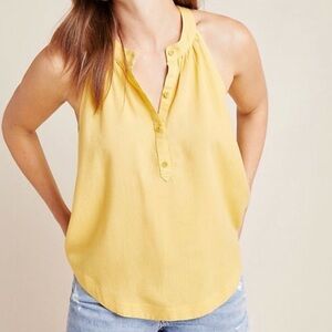 ANTHROPOLOGIE Cloth & Stone Sleeveless Henley Halter Blouse—SZ. Small